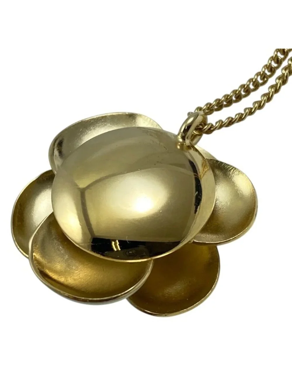 Chanel Pendant Camellia CC Logo 02P Metal Ivory Gold